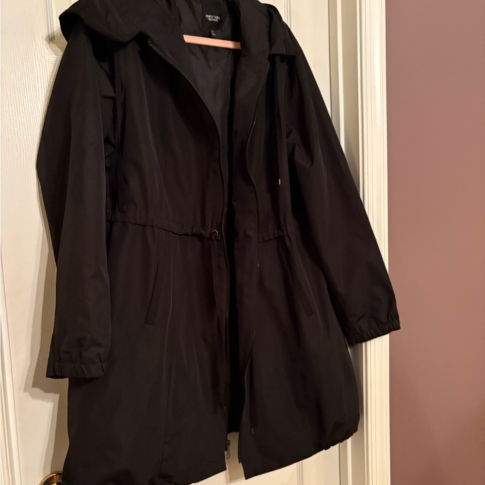 Simply Vera Vera Wang Black Trench Coat